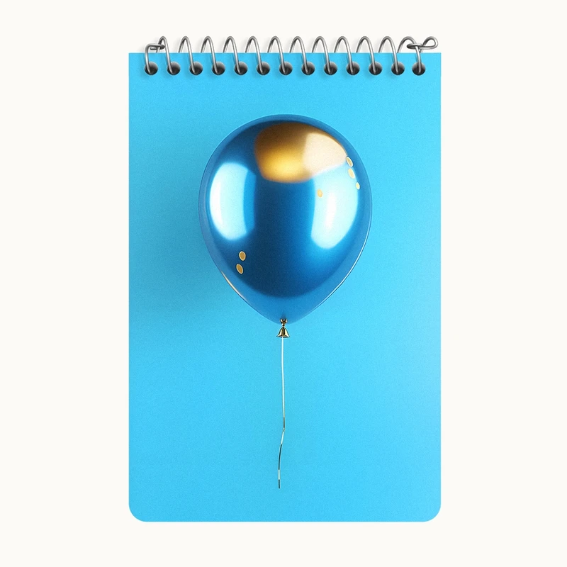 دفتر یادداشت 50 برگ خندالو طرح بادکنک کد F11768