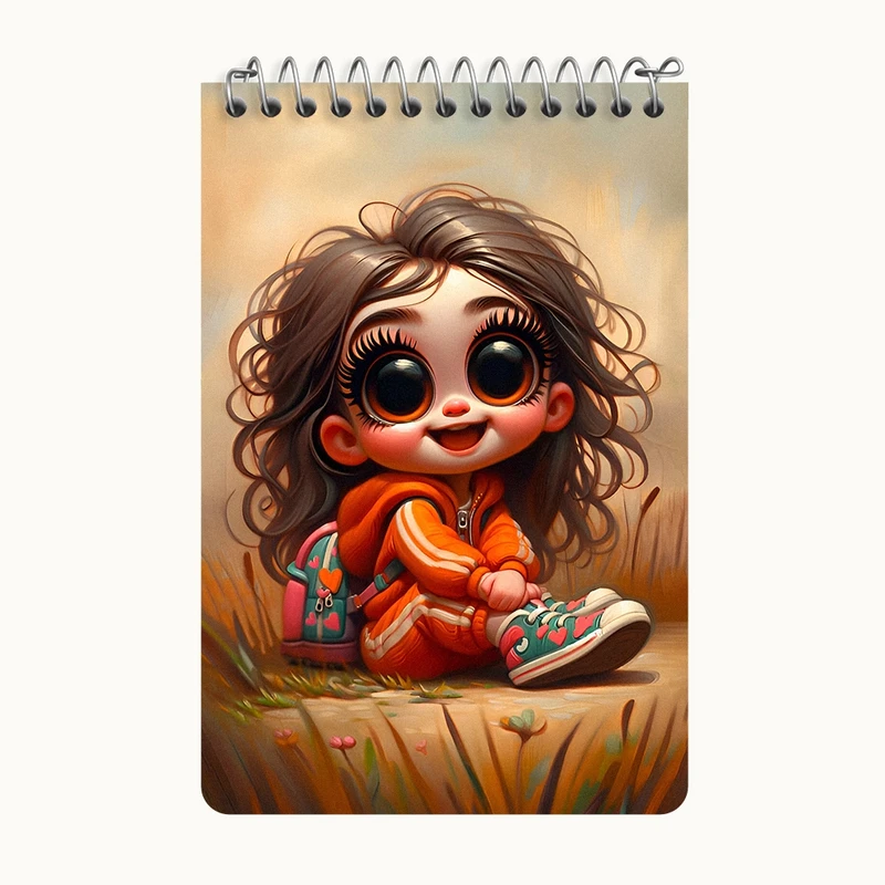 دفتر یادداشت 50 برگ خندالو طرح دخترانه کد F6672