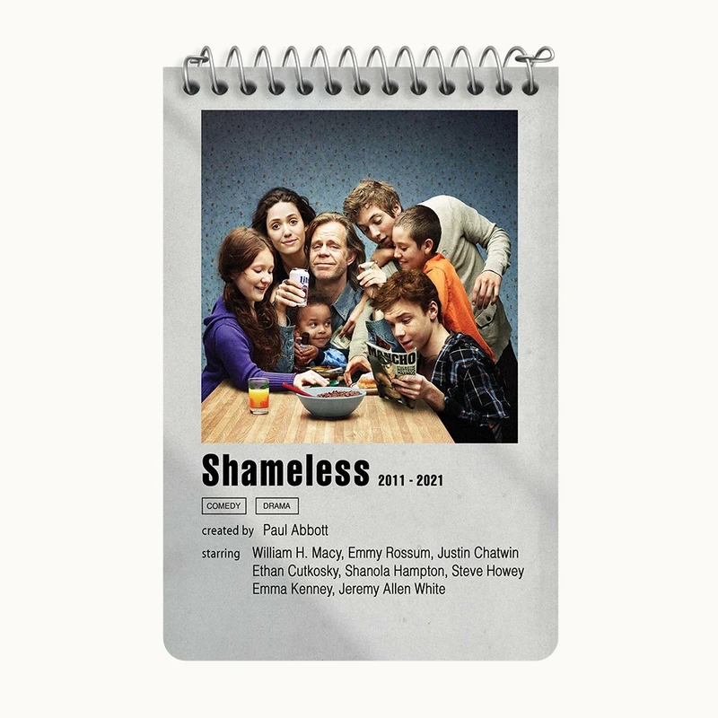 دفتر یادداشت 50 برگ خندالو طرح بی شرم (Shameless) کد F11285