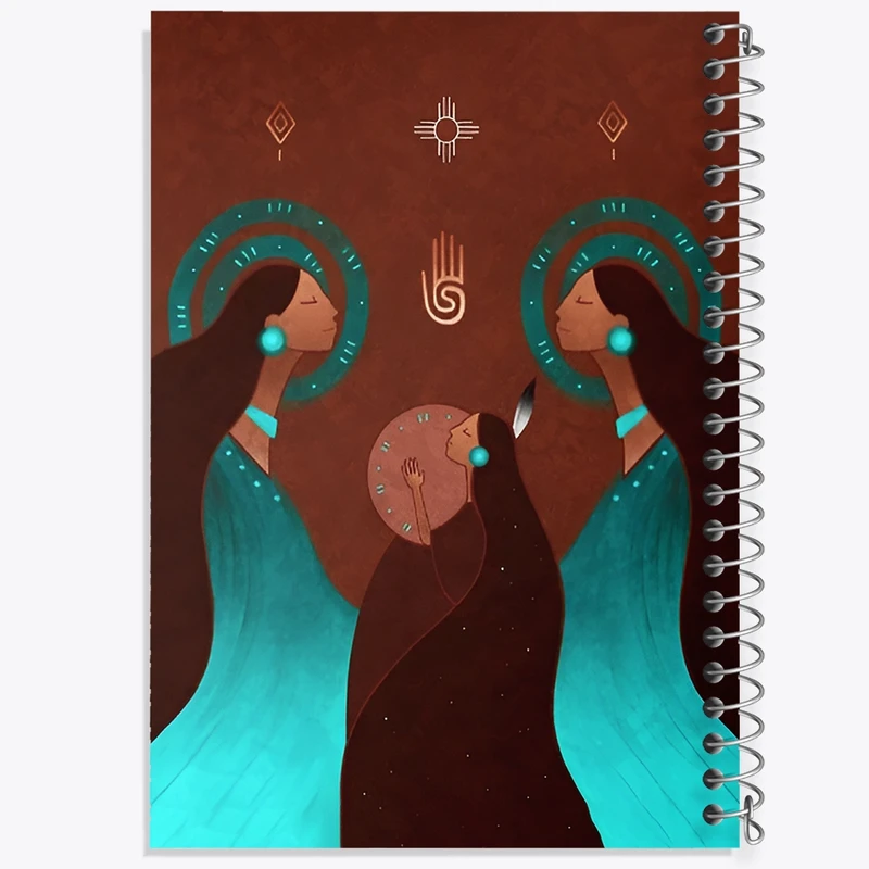 دفتر طراحی 50 برگ خندالو طرح زن سرخپوست کد F4657