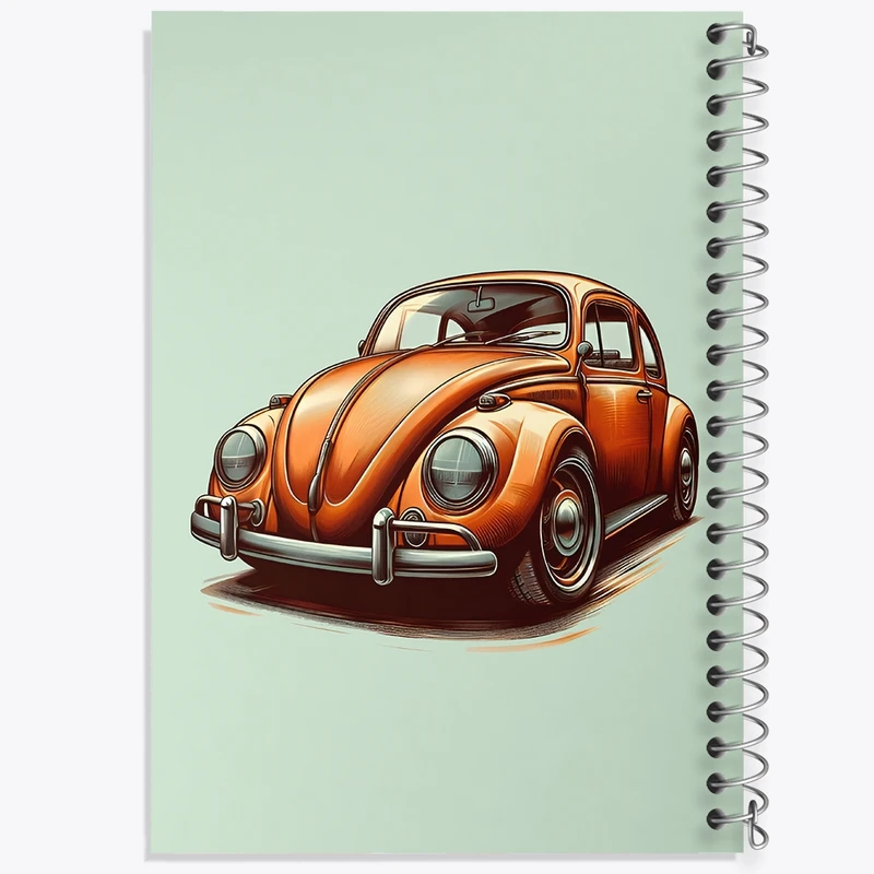 دفتر طراحی 50 برگ خندالو طرح ماشین فولکس کد N5975