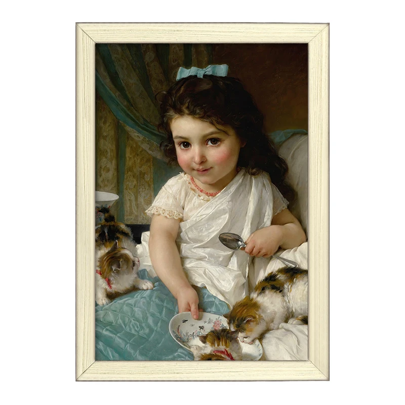 تابلو خندالو طرح نقاشی غذای صبح اثر امیل مونیر کد F12341