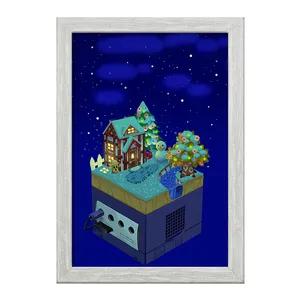 تابلو خندالو طرح بازی انیمال کراسینگ (Animal Crossing) کد 32655