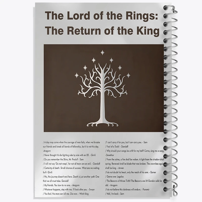 دفتر طراحی 50 برگ خندالو طرح ارباب حلقه ها (The Lord of the Rings) کد F13834