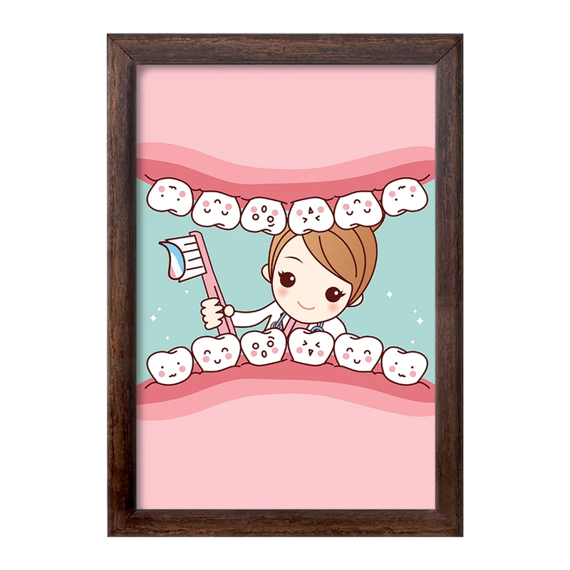 تابلو خندالو طرح دندان و دندان پزشکی کودکانه کد 36743