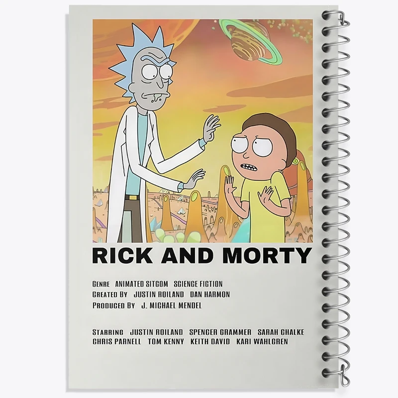 دفتر شطرنجی 50 برگ خندالو طرح ریک و مورتی (Rick and Morty) کد F13203