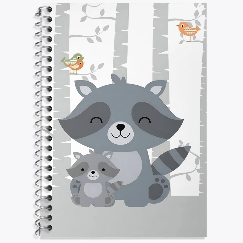 دفتر لغت 50 برگ خندالو طرح راکون بامزه کد F3179