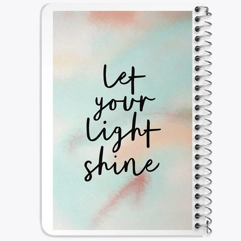 دفتر یادداشت 50 برگ خندالو طرح Let Your Light Shine کد F11886