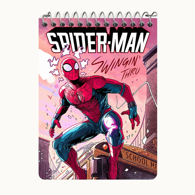 دفتر یادداشت 50 برگ خندالو طرح مرد عنکبوتی (Spider Man) کد N4249