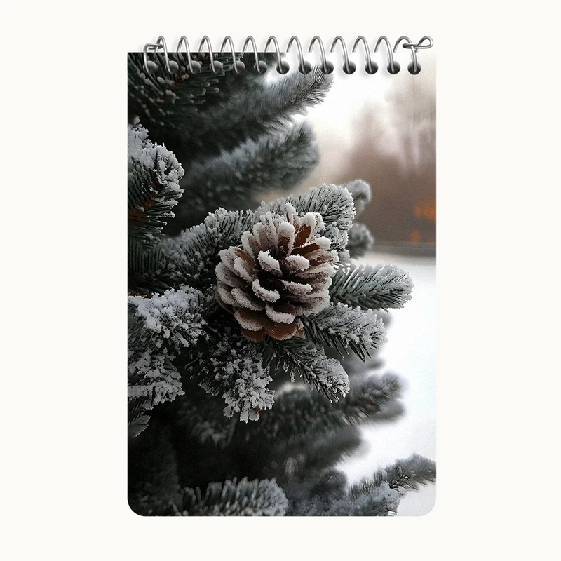 دفتر یادداشت 50 برگ خندالو طرح درخت کاج برفی کد F8568