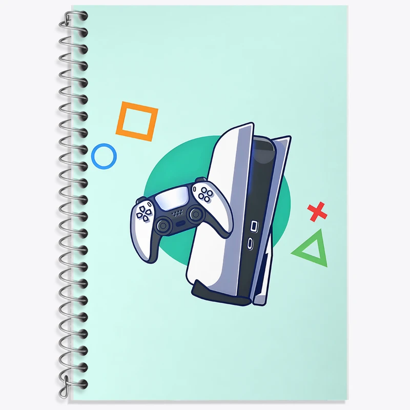 دفتر زبان دوخط 50 برگ خندالو طرح PS5 کد F9519