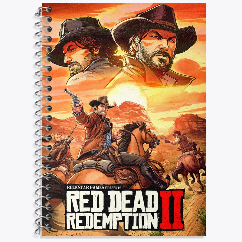 دفتر زبان 50 برگ خندالو طرح رد دد (Red Dead) کد N9355