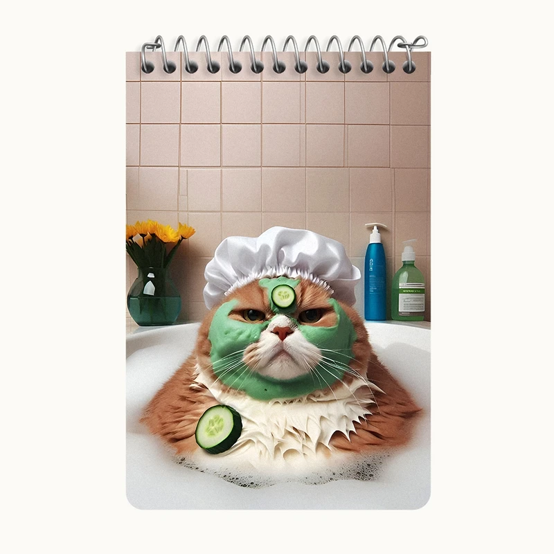 دفتر یادداشت 50 برگ خندالو طرح گربه (cat) کد F7958