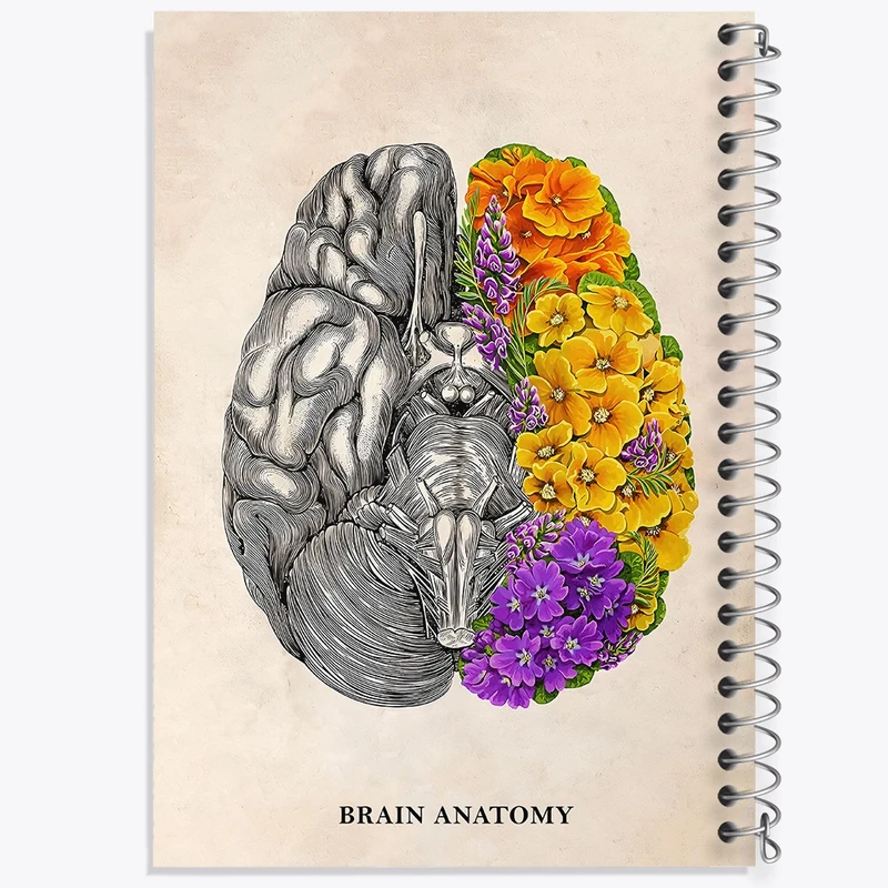 دفتر لیست خرید 50 برگ خندالو طرح آناتومی مغز (Brain Anatomy) کد F14025