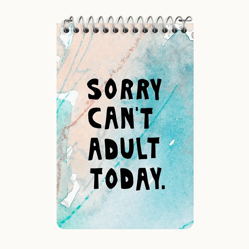 دفتر یادداشت 50 برگ خندالو طرح Sorry Can't Adult Today کد F11411