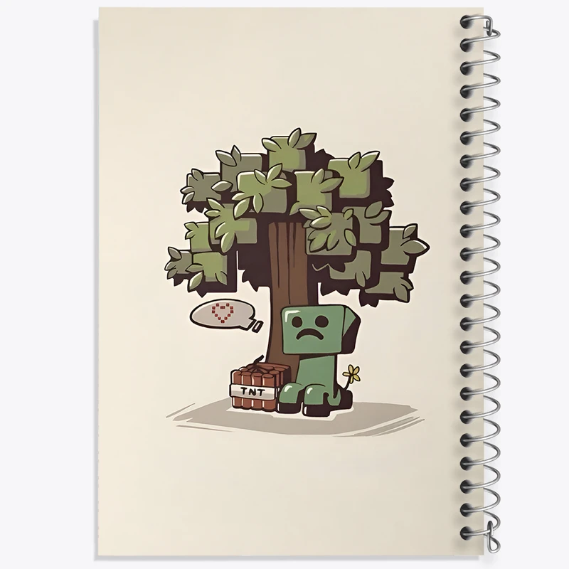 دفتر مشق 100 برگ خندالو طرح ماینکرافت (Minecraft) کد F3491