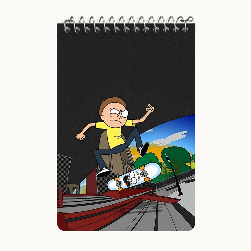 دفتر یادداشت 50 برگ خندالو طرح ریک و مورتی (Rick and Morty) کد F4928