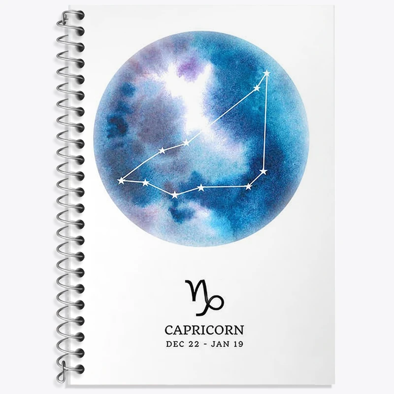 دفتر زبان 50 برگ خندالو مدل سه خط طرح ماه تولد دی کد F11381