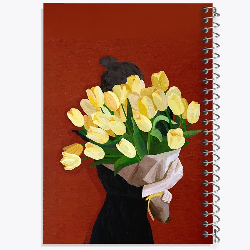 دفتر ژورنال نویسی 50 برگ خندالو مدل نقطه ای طرح دخترانه فانتزی کد F10900