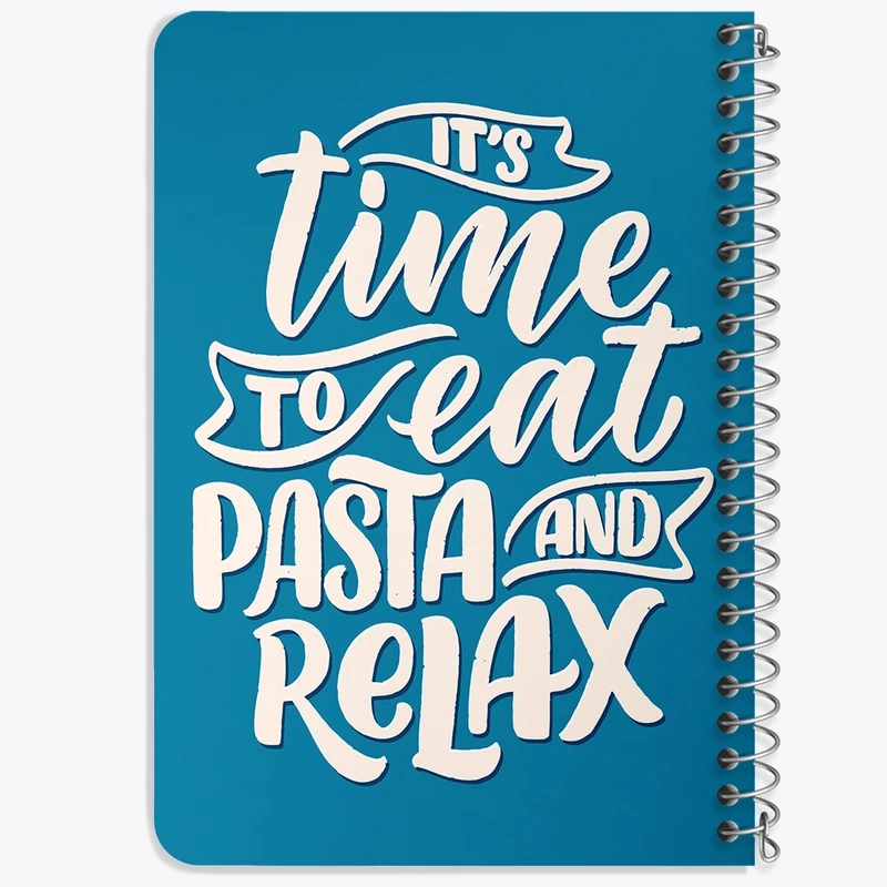 دفتر یادداشت 50 برگ خندالو طرح It's Time To Eat Pasta And Relax کد F1458