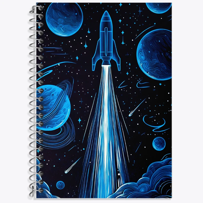 دفتر نت موسیقی 50 برگ خندالو طرح فضاپیما کد F10110