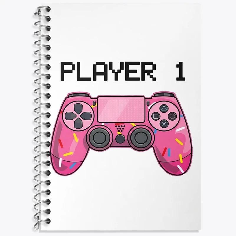 دفتر زبان دوخط 50 برگ خندالو طرح گیمر (Gamer) کد F3984