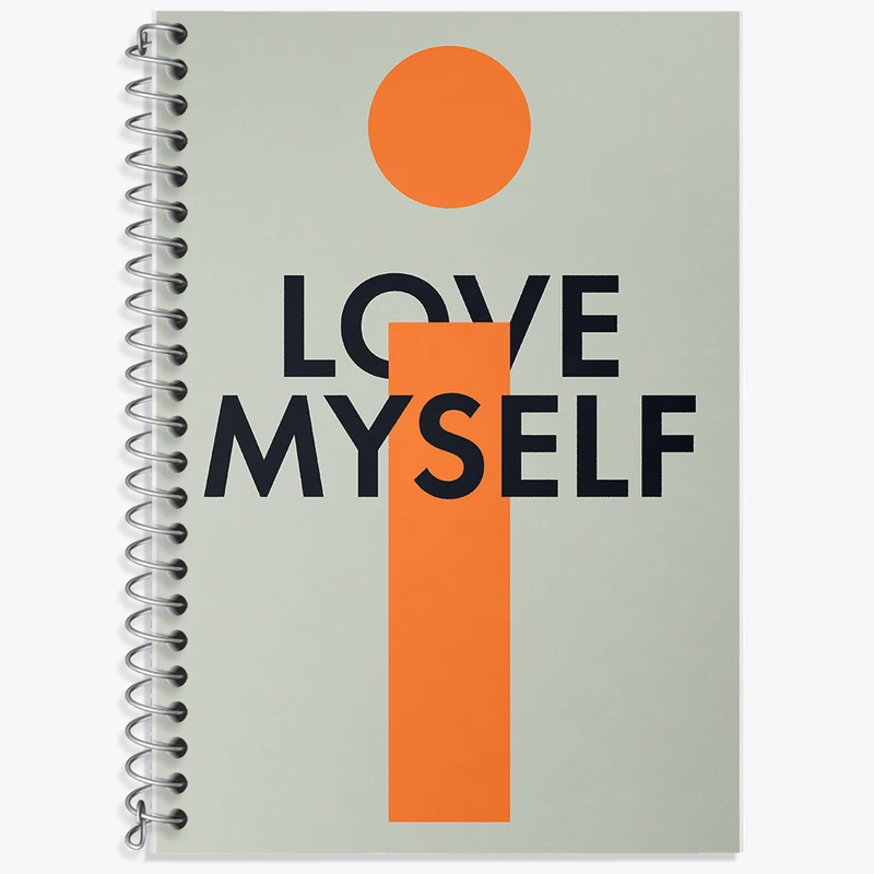 دفتر زبان دوخط 50 برگ خندالو طرح Love My Self کد F10782