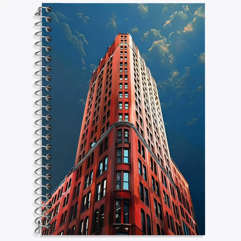 دفتر نت موسیقی 50 برگ خندالو طرح آسمان خراش کد N7498