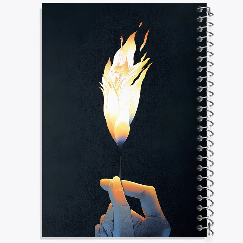 دفتر نقاشی 50 برگ خندالو طرح کبریت و آتش کد N6589