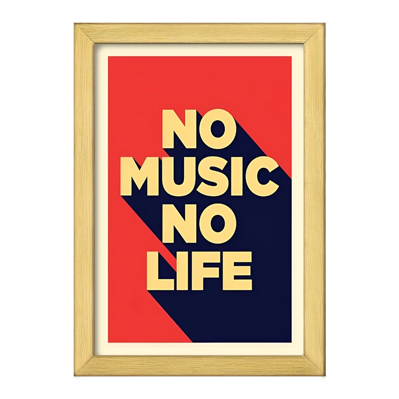 تابلو خندالو طرح No Music No Life کد F7457