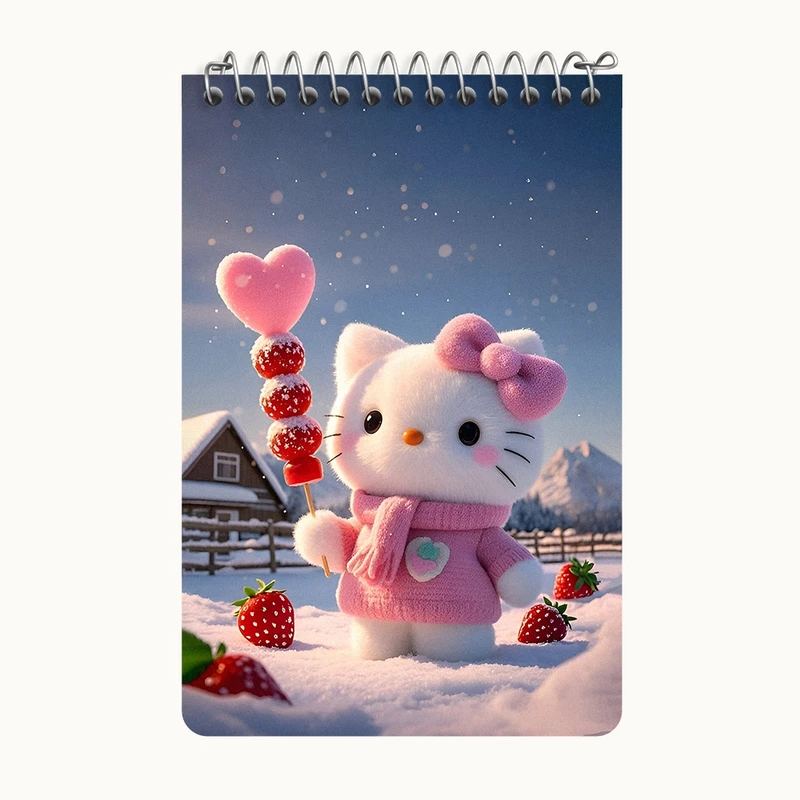 دفتر یادداشت 50 برگ خندالو طرح هلو کیتی کد F9462