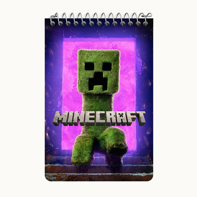 دفتر یادداشت 50 برگ خندالو طرح ماینکرافت (Minecraft) کد F14069