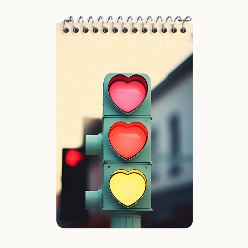 دفتر یادداشت 50 برگ خندالو طرح عاشقانه کد F11574