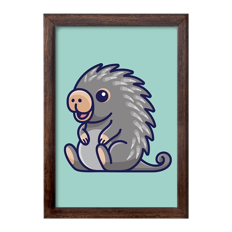 تابلو خندالو طرح حیوانات بامزه خارپشت کد 28372