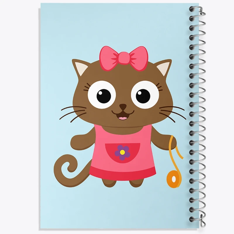 دفتر طراحی 50 برگ خندالو طرح گربه بامزه کد N771