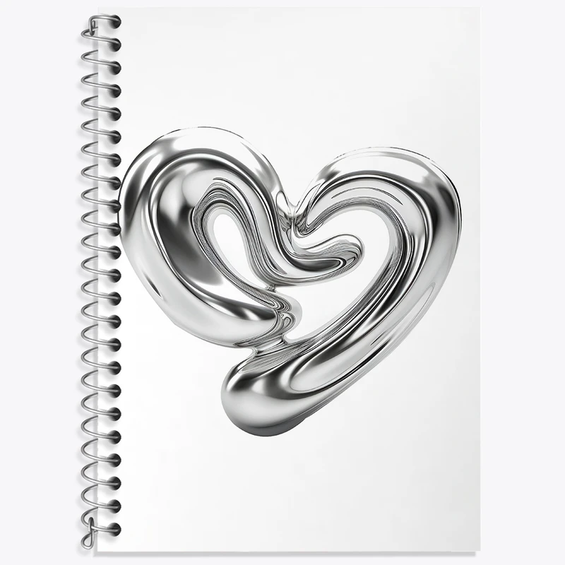 دفتر لغت 50 برگ خندالو طرح قلب کروم کد F3904