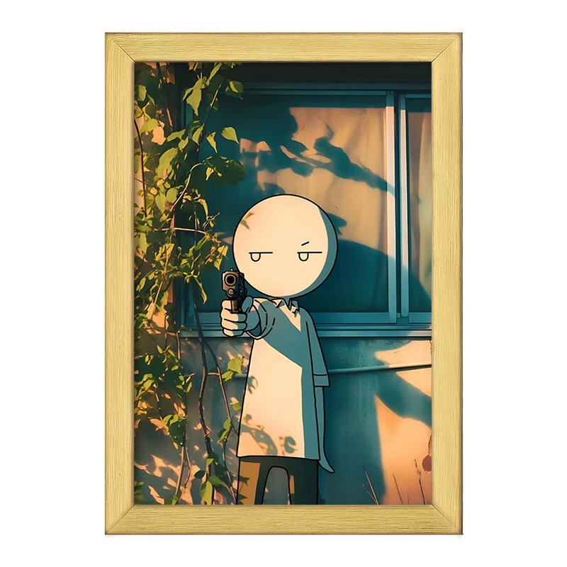 تابلو خندالو طرح آدمک کیوت کد F6049