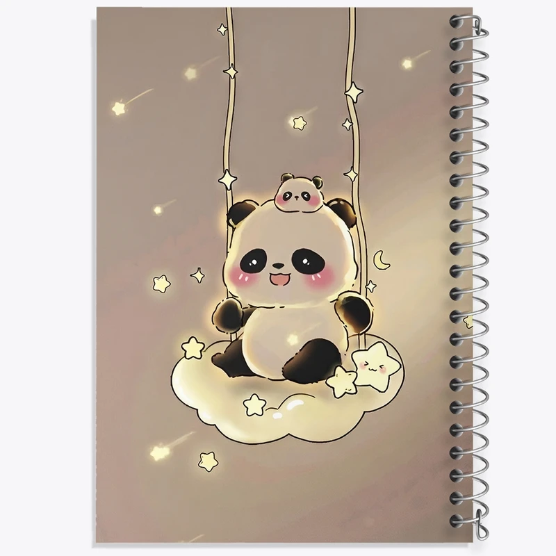 دفتر طراحی 50 برگ خندالو طرح پاندا کیوت کد N4108