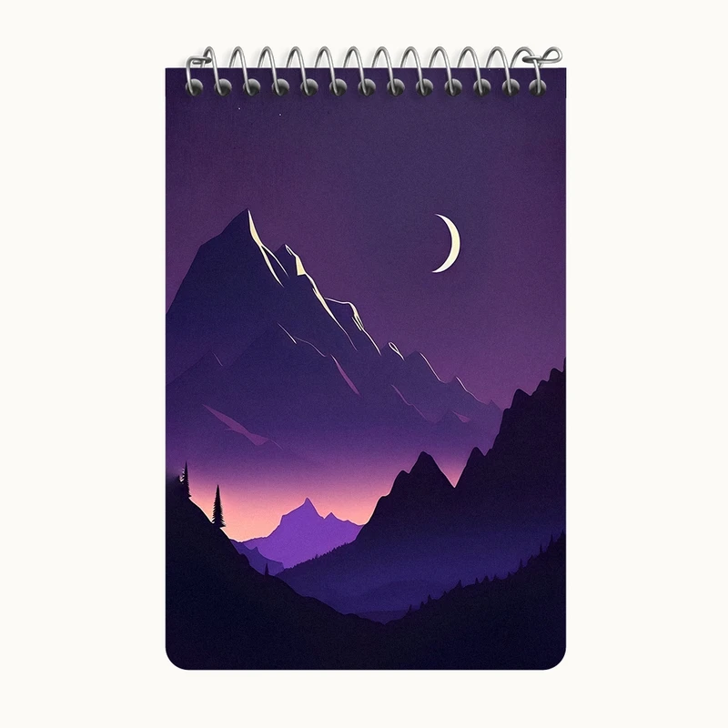 دفتر یادداشت 50 برگ خندالو طرح منظره ی شب کد F3739