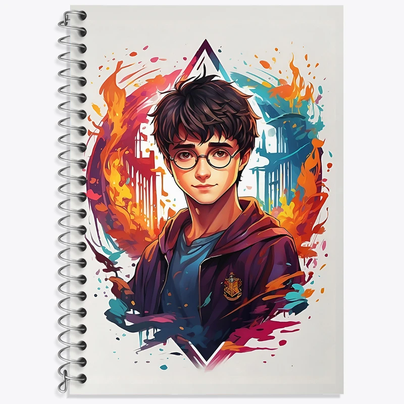دفتر زبان 50 برگ خندالو مدل دو خط طرح هری پاتر (Harry Potter) کد F4352