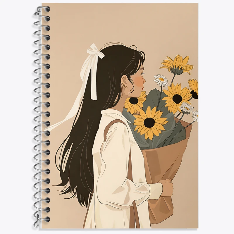 دفتر زبان دوخط 50 برگ خندالو طرح دخترانه فانتزی کد F10903