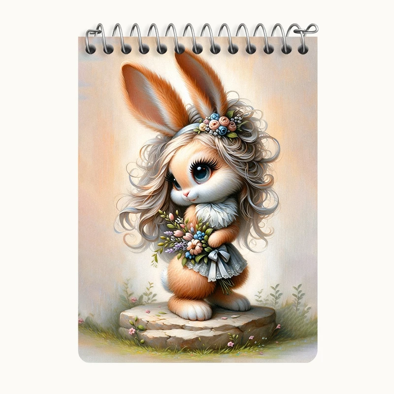 دفتر یادداشت 50 برگ خندالو طرح خرگوش کیوت کد N5142