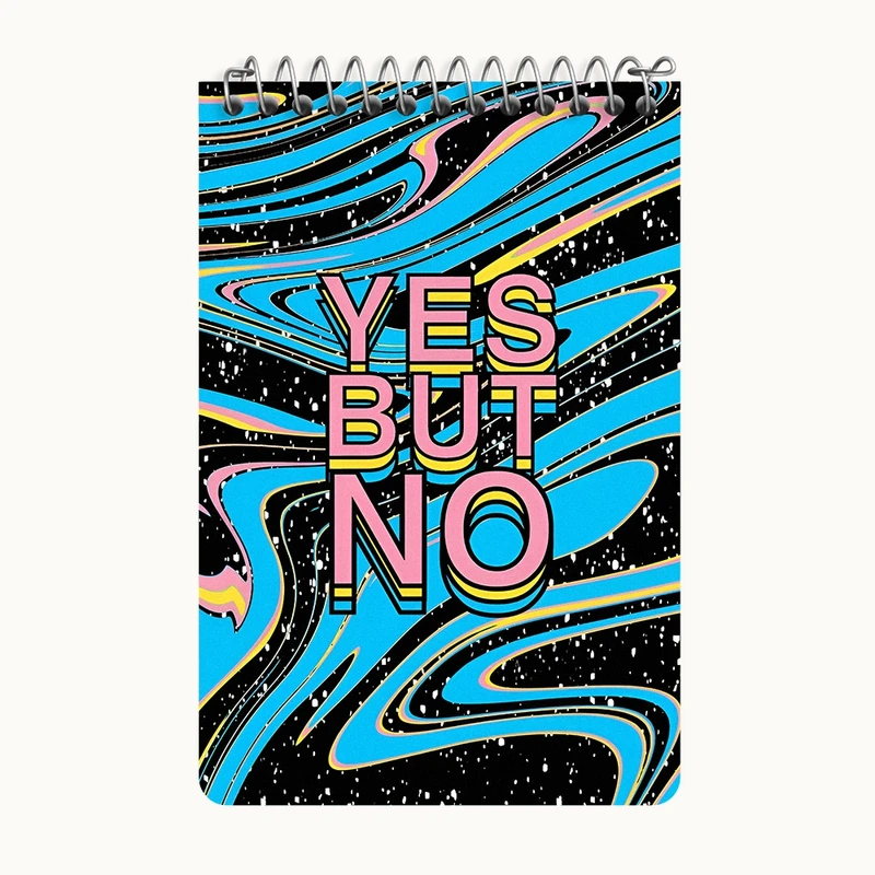 دفتر یادداشت 50 برگ خندالو طرح Yes But No کد F4073