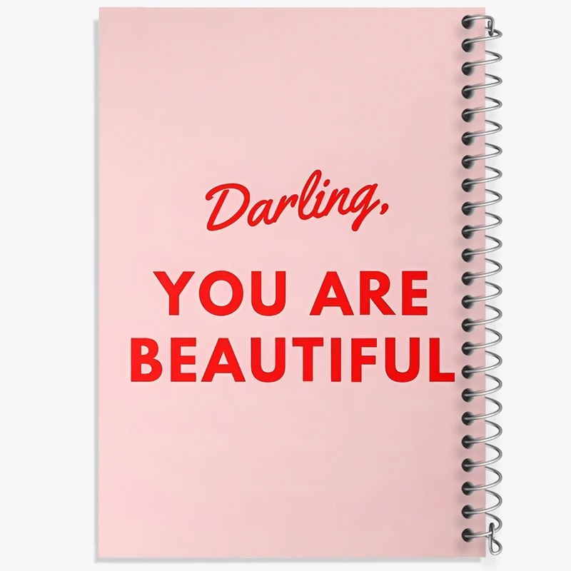 دفتر ژورنال نویسی 50 برگ خندالو مدل نقطه ای طرح Darling You Are Beautiful کد F3706