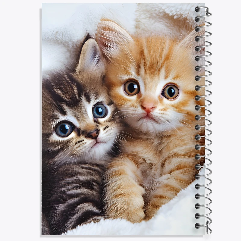 دفتر ژورنال نویسی 50 برگ خندالو مدل نقطه ای طرح گربه های بامزه کد F12091