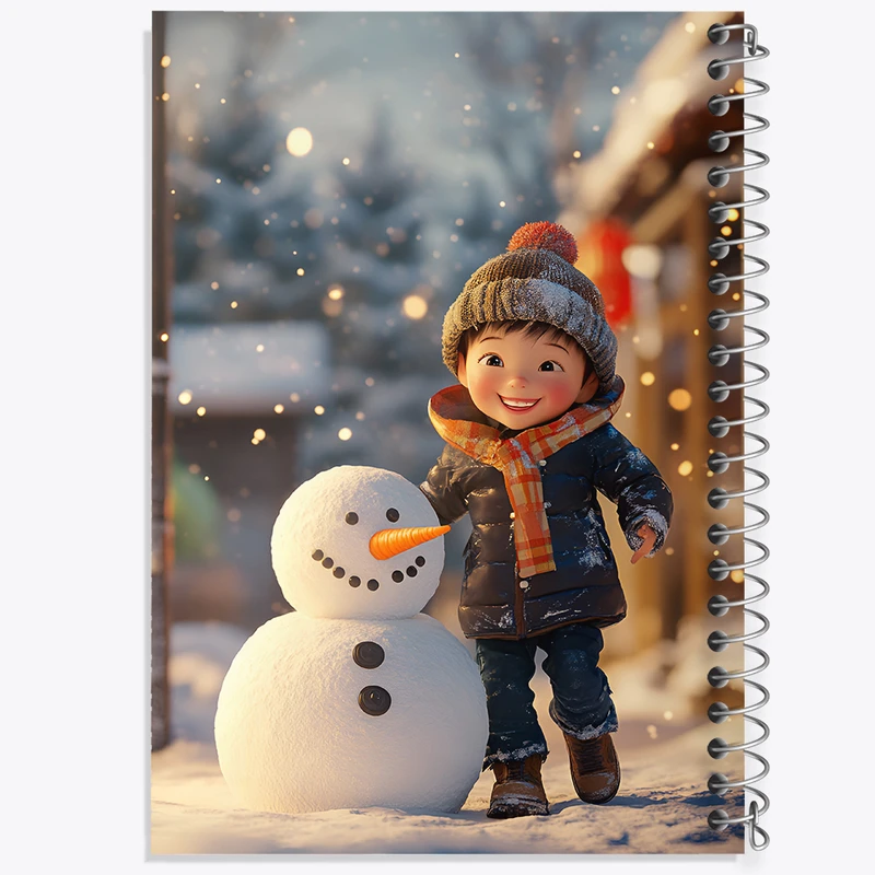 دفتر نقاشی 50 برگ خندالو طرح پسر و آدم برفی کد F8713