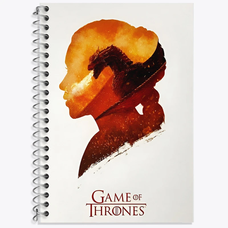 دفتر زبان دوخط 50 برگ خندالو طرح بازی تاج و تخت (Game Of Thrones) کد F10148