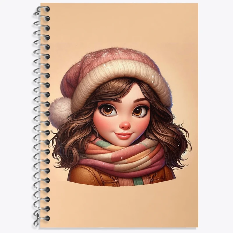 دفتر زبان 50 برگ خندالو مدل سه خط طرح دخترانه کد F3118