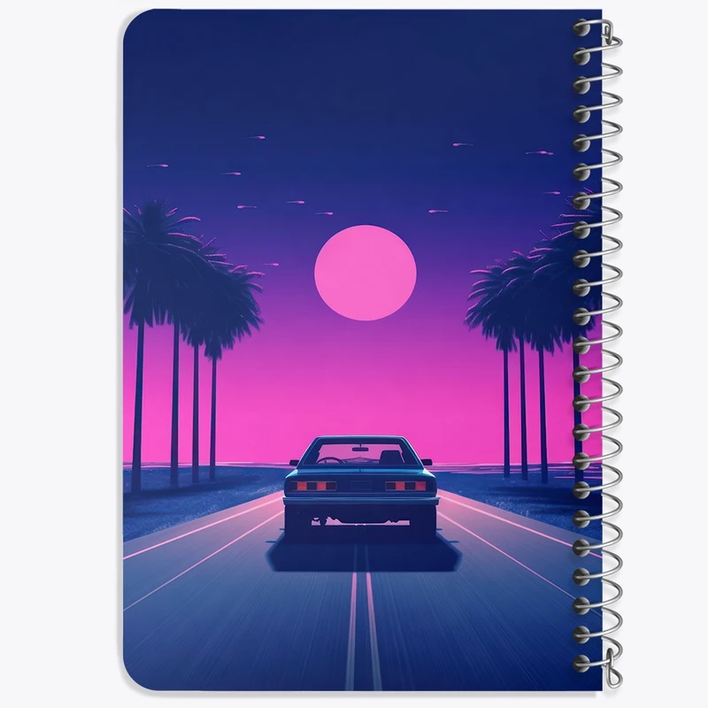دفتر یادداشت 50 برگ خندالو طرح ماشین کلاسیک کد F2814