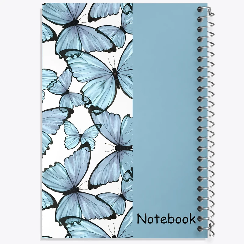 دفتر مشق 50 برگ خندالو طرح بافت پروانه ای کد N6704